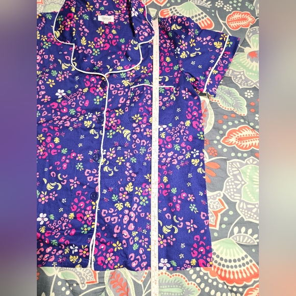 Jungle Cat Short Sleeve Classic  Woven Cotton PJSet Size M - Picture 6 of 7